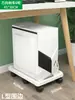 Soporte para Host de Computadora de Escritorio con Ruedas Móviles de Doble Capa, Bandeja Base, Base para Gabinete de Piso y Soporte para Impresora