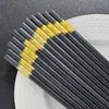 Palillos de Aleación Jinfu para Uso Doméstico, Forma Cuadrada, Antibacterianos, Gama Alta, Antideslizantes, Anticaída, Uso Comercial, Restaurante, Venta al por Mayor de Fábrica