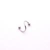 Aretes de Acero Inoxidable para la Nariz en Forma de S, Aretes Coloridos, Aretes Irregulares de Doble Bola para el Labio, Joyería para Perforaciones Transfronterizas al por Mayor, Accesorios para el Labio