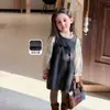 Ropa para Niños Weimu Vestido para Niñas Otoño Casual Cuadros Lazo Mono para Niños Falda para Bebé Niña Clase A