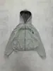 Sudadera de cuadros para hombre para primavera y otoño, estampado de letras estilo americano, cárdigan con capucha vintage, chaqueta de corte holgado, marca de alta gama de moda al por mayor