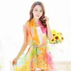 Lenço de sol Ai Ning para neve, toalha de praia mutável, xale longo fino feminino, echarpe de chiffon para ar condicionado, lenço para ciclismo, verão