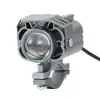 Luz Auxiliar de Para-choque LED para Triciclo, Lente de Luz de Iluminação Externa para Veículo Elétrico, Holofote Laser de Gato de Rosto Grande para Motocicleta