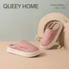 Pantuflas de Algodón para Interiores de Nuevo Estilo Invierno 2026 para Mujer, Suela Gruesa, Antideslizantes, Felpa, Cálidas, Cómodas, Impermeables, Pantuflas de Algodón para Hombre