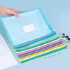 Bolsa de Documentos con Cierre de PVC y Cuadrícula Tamaño A4 para Exámenes, Almacenamiento de Oficina, Chequeos de Maternidad, Bolsa Impermeable para Guardar Documentos