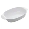 Travessa Oval de Melamina Branca Milan 32cm x 18cm x 6cm - Lyor