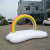 Isla flotante de arcoíris inflable de PVC blanco en stock de fábrica, fabricantes de camas flotantes de arcoíris inflables al por mayor y al por menor