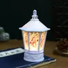Lampião de Vento de Natal Lâmpada de Chama Artificial Luz Noturna Retrô Decorações de Natal Luminosas Enfeites de Lampião de Vento de Natal