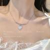 Collar de Zirconia Amoroso para Mujer Estilo Dulce Fresco de Verano Lujo Ligero Elegante Versátil Sentido del Diseño de Nicho Accesorios de Celebridad de Internet de Gama Alta Spice Girl