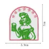 Bar Imagen Principal Parche Bordado de Mezclilla Parche Rosa de Niña para Bolsos Chaquetas Decoración Logo Bordado por Computadora Coche Deportivo