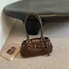 Bolso de Axila Estilo Británico Europeo para Chica Popular para Mujer Otoño Comercio Exterior Retro Versátil Bolso de Motocicleta Bolso de Hombro Único Casual