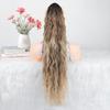 Peluca Grabber Europea y Americana para Dama Cola de Caballo Ondas de Agua Esponjosa Cabello Largo Rizado Fibra Química Cola de Caballo Alta Perm de Maíz Cola de Caballo