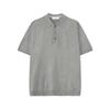 Mtlclothes Ropa para Hombre Color Sólido Casual Polo de Punto Solapa de Botón Casual Versátil Camiseta de Negocios Versátil
