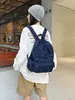 Mochila de Moda de Mezclilla Tendencia 2025 Nueva Versátil Gran Capacidad Estudiante Escolar Mochila de Viaje Casual para el Trabajo