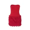 Cf24432 Primavera 2026 Nueva Falda Corta, Estilo Femenino, Textura Floral Sexy Tridimensional, Vestido Tube Top