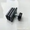 20 * M8/M6 círculo de plástico pie ajustable de plástico tapón para pie de tubo cuadrado de plástico tuerca tapón ancla de pie ajustable para silla