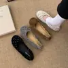 Primeiro Encontro Sazonal Bolinhas Francesas Laço Feminino Outono/Inverno Plano Slip-On Sapatilhas Estilo Suave Boca Rasa Sapatos