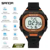 Reloj Estudiante Sanda para Hombre y Mujer Multifuncional Cuadrado Electrónico Deportivo Moda Electrónico Luminoso Impermeable