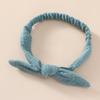 Diadema de Orejas de Conejo de Algodón Puro Diadema Anudada de Fontanela para Niñas Europeas y Americanas Diadema de Ala Ancha para Bebé Lazo para Niños Diadema para Niños