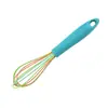 Cor 11 polegadas batedor de ovos de silicone ferramenta de cozinha para assar mixer multifuncional portátil batedor de creme atacado