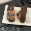 Pantuflas Peludas Exquisitas con Hebilla de Cinturón, Suela Gruesa, Estilo Vintage, para Mujer, Novedad Otoño/Invierno 2025, Zapatillas de Algodón de una Sola Tira