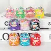 Sonho de Nuvem Sino Pequeno Chaveiro Criativo Acrílico Areia Líquida Preenchido com Óleo Boneca Pingente Criativo Pequeno Presente Fofo para Meninas