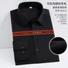 [Lã lavável] Camisa de manga comprida em modal, casual de negócios masculino, resistente a rugas, cor sólida, camisa branca