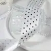 Cinta de poliéster con puntos, cinta de lunares brillantes de una sola cara, accesorios para el cabello DIY para niños, material para moños, caja de regalo, bolsa para envolver ramos