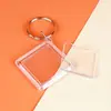 Llavero Acrílico Transparente Llavero Colgante Pequeño Cáscara Hueca Colgante Irregular Marco de Fotos Pequeño Lote Personalizado En Stock Junior