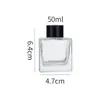 Perfume de aceite esencial de fragancia de hotel Botella de vidrio DIY Red social Botella de expansión de aroma sin fuego 100ml Cuadrada Salida de fábrica