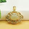 Colgante de Jade Hetian Natural Aiyu Candado Ruyi Collar Estilo Palacio Jade Fábrica Venta al por Mayor Dropshipping S3103103