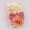 Diadema para Bebé de Comercio Exterior con Flor de Gasa, Estilo Ins Europeo y Americano, Diadema de Nylon, Suave y Elástica para Proteger la Fontanela del Bebé