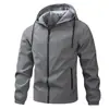 Nueva chaqueta softshell con capucha para ciclismo y escalada en exteriores de primavera y otoño para hombres y mujeres, con propiedades reflectantes y a prueba de viento, directa de fábrica y disponible para personalización