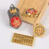 Bênção Oficial do Paraíso Cinco Bênçãos Chaveiro Perfeito para Carro Estilo Chinês Prata Pingente Rotativo Ornamento Acessórios Em Estoque Atacado