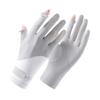Guantes de Protección Solar de Verano, Anti-UV, Ciclismo al Aire Libre, Anti-Deslizamiento, Transpirables, Delgados, Elásticos, Protección Solar de Seda de Hielo