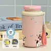 Novo copo térmico isolado de aço inoxidável 316L, uma caneca de café criativa e portátil para meninos, perfeita para estudantes, com um design moderno e estiloso