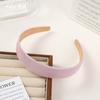 Diadema Simple de Ala Ancha Estilo Coreano Verano Esponja Color Sólido Diadema para Cabello Presionado Accesorios para el Cabello para Mujer Parte Superior Craneal Alta Estampado para Lavar el Cabello Sombrerería
