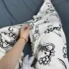 Calça de Pijama de Seda de Algodão para Mulheres, Estilo Fino para Primavera e Verão, Tamanho Grande, Caimento Solto, Calça de Perna Larga de Algodão Artificial, Pode Ser Usada Fora de Casa, Versátil, Cintura Alta, Leve