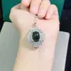 Colgante de ópalo liso negro ultra hermoso natural puro piedra principal 10*13mm plata 925 incrustación de precisión salida de fábrica
