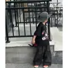 Conjunto de Manga Corta para Niños 2026 Verano Nuevo Atuendo de Verano para Niños Camiseta de Algodón Elegante Pantalones Largos Anti-Mosquitos Conjunto de Dos Piezas Moderno