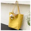 Bolso de Hombro Bordado Lindo Hecho a Mano Bolso Tote de Gran Capacidad Bolso de Pana a Cuadros de Doble Uso Nuevo Otoño e Invierno para Mujer