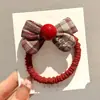 Elástico de Cabelo com Laço de Lã, Bola de Cabelo, Elástico de Cabelo de Ursinho, Argola de Cabelo Elegante de Veludo, Flor de Cabelo