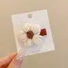 Pinza para el Cabello Retro con Flecos Accesorios para el Cabello Pinza para el Cabello Estampado de Leopardo Pinza de Pato Linda de Lana Barrette Estilo Pequeño Perfume Floral para Mujer Accesorios para el Cabello