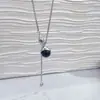 Nuevo Collar con Colgante de Calabaza de Cristal Otoño e Invierno para Mujer Joyería Accesorios de Nicho de Lujo Ligero Nueva Cadena para Suéter