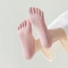 Calcetines de cinco dedos calcetines de yoga para niños verano delgados de malla transpirable color sólido de dedo separado calcetines de barco no se caen con calcetines invisibles algodón