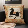 Cojín Decorativo de Peluche de Poni Marrón Lindo de Dibujos Animados para Sofá de Sala de Estar, Cojín de Respaldo para Cabecera de Dormitorio, Sensación de Alta Gama