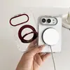 Funda Magnética de Acrílico Transparente para iPhone 18 Duo con Soporte Giratorio Plegable para Apple, Cubierta Protectora