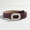 Cinturón Nuevo Estilo de Perlas Incrustadas y Diamantes de 2.8 cm de Ancho para Mujer, Hermoso Cinturón de Alta Gama para Mujer con Accesorios para la Cintura de Jeans y Faldas