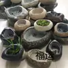Macetas Pequeñas de Inspiración Zen, Macetas de Piedra, Macetas para Suculentas, Macetas para Juncos, Macetas para Hierba del Dinero, Macetas de Piedra Natural para Acuarios, Macetas Creativas para Narcisos