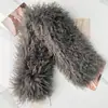 Novo Estilo de Inverno Cachecol Magnético de Lã de Cordeiro Sintética, Cachecol de Pelúcia Liso, Proteção para o Pescoço, Espessado e Quente, Cachecol de Pescoço Peludo Dupla Face